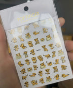 Press on Nails Tiger Symbol Nails Decals Design Fierce Wild Animal Leopard Decoration Manicure Stickers Nails Accessories Tools