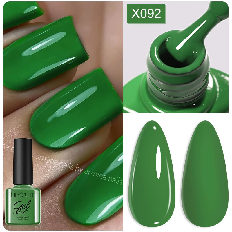 LILYCUTE 7ml Metallic Gel Nail Polish Red Chrome Effect Soak Off UV Gel Varnish Semi Permanent Nail Art Manicure Base Top Coat