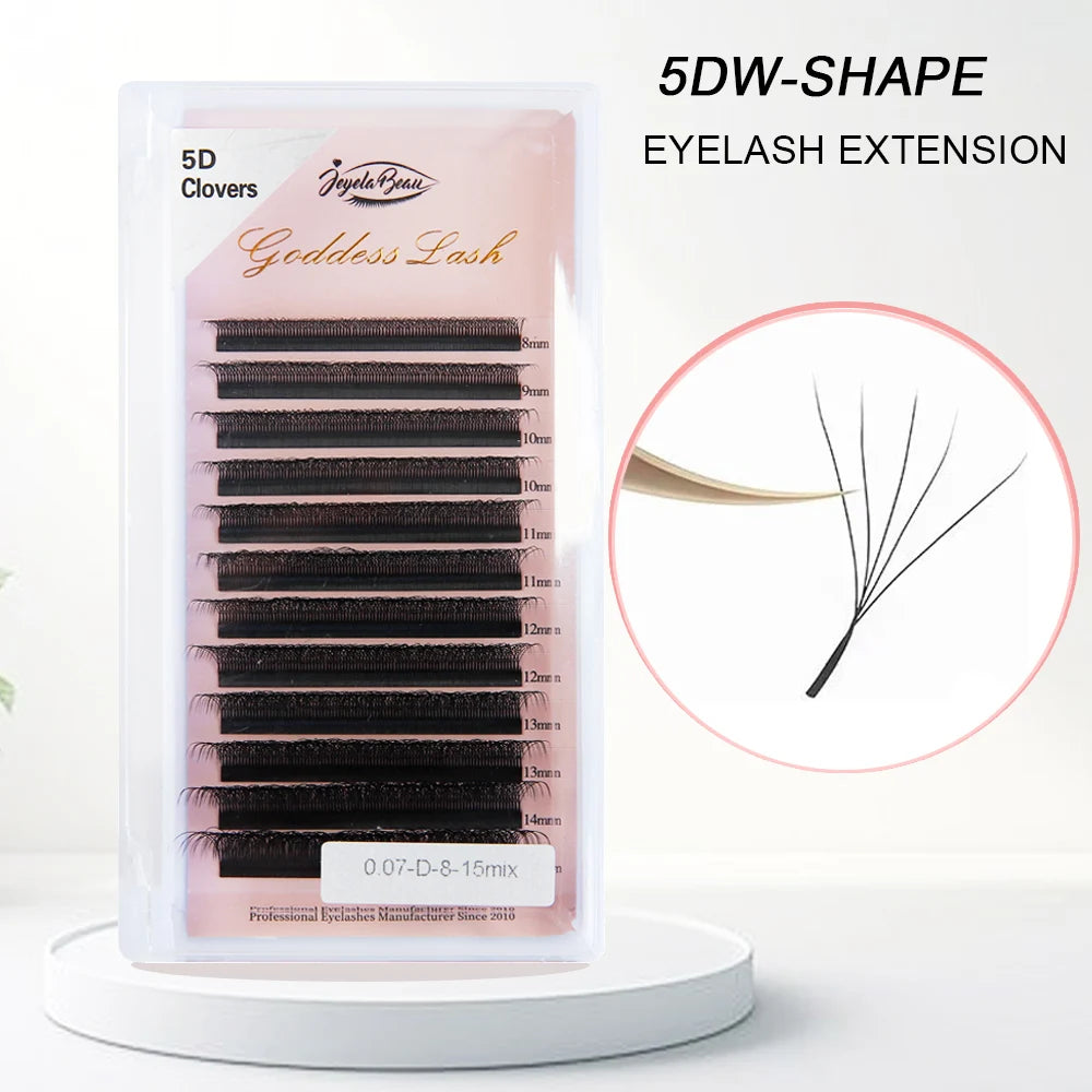 Goddess W3D 4D 5D 6D Eyelash Extension W Style Faux Mink Natural Soft Bloom Lash Automatic Flowering Premade Fans Volume Eyelash