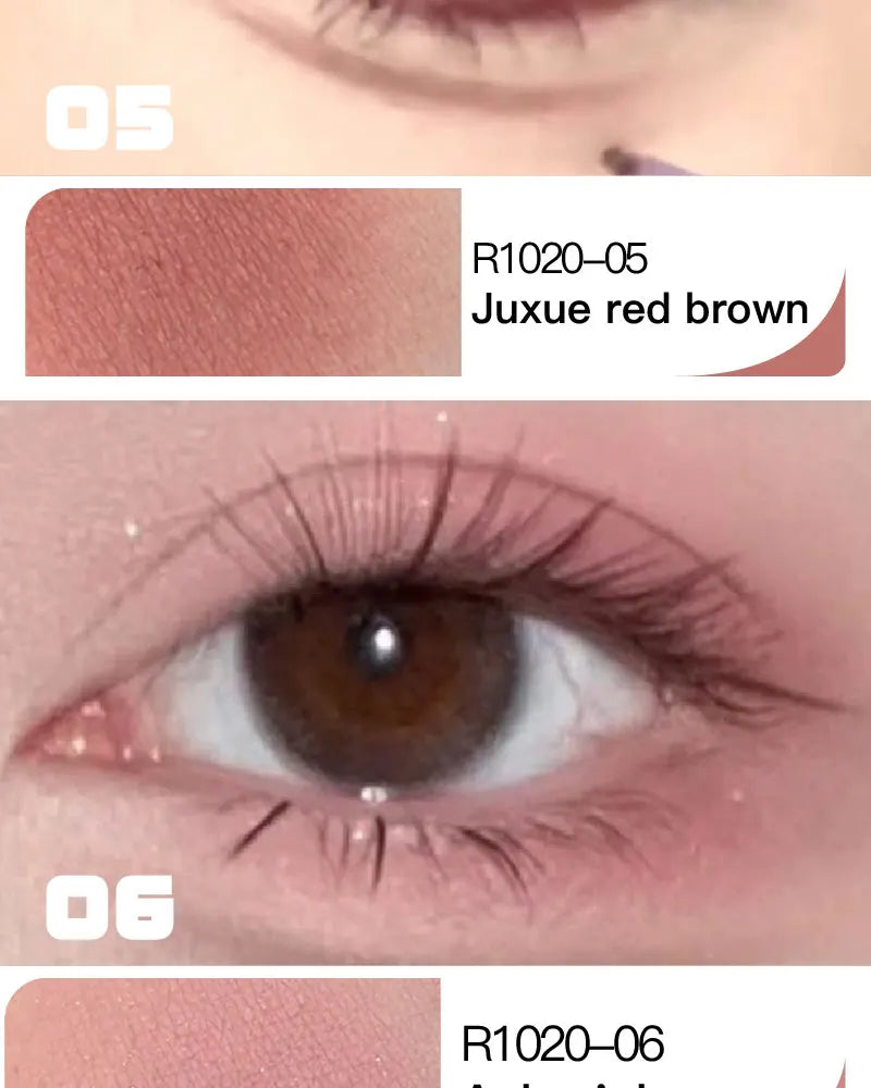Monochrome Eyeshadow Palette Matte Wine Red Brown Eye Shadow Smoky Pearl Glitter Earth Low Saturation Matte Eye Shadow Makeup