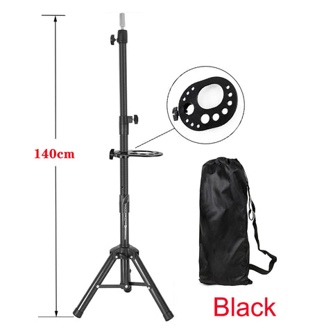 55Inch Mannequin Head Stand Adjustable Heavy Duty Wig Stand Tripod For Cosmetology Hairdressing Training Head Stand With Tray