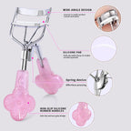 1 portable stainless steel eyelash curler with exquisite handle and long-lasting eyelash curling, suitable for beginners