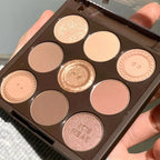 2024 New Nine-Color Sweater Knit Button Eyeshadow Tray Pearl Matte Low Saturation Deep Oat Earth Color
