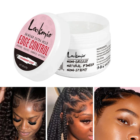 Women and Kid 30g Edge Control Gel Long Lasting Hold Control Wax Natural Finishing Anti-frizz Hair Wax Smoothing Styling Pomade