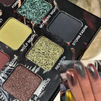 Purple Chameleon 15 Color Eyeshadow Palette Shimmer Glitter Matte Metallic Halloween Makeup Look Eye Shadow Palette