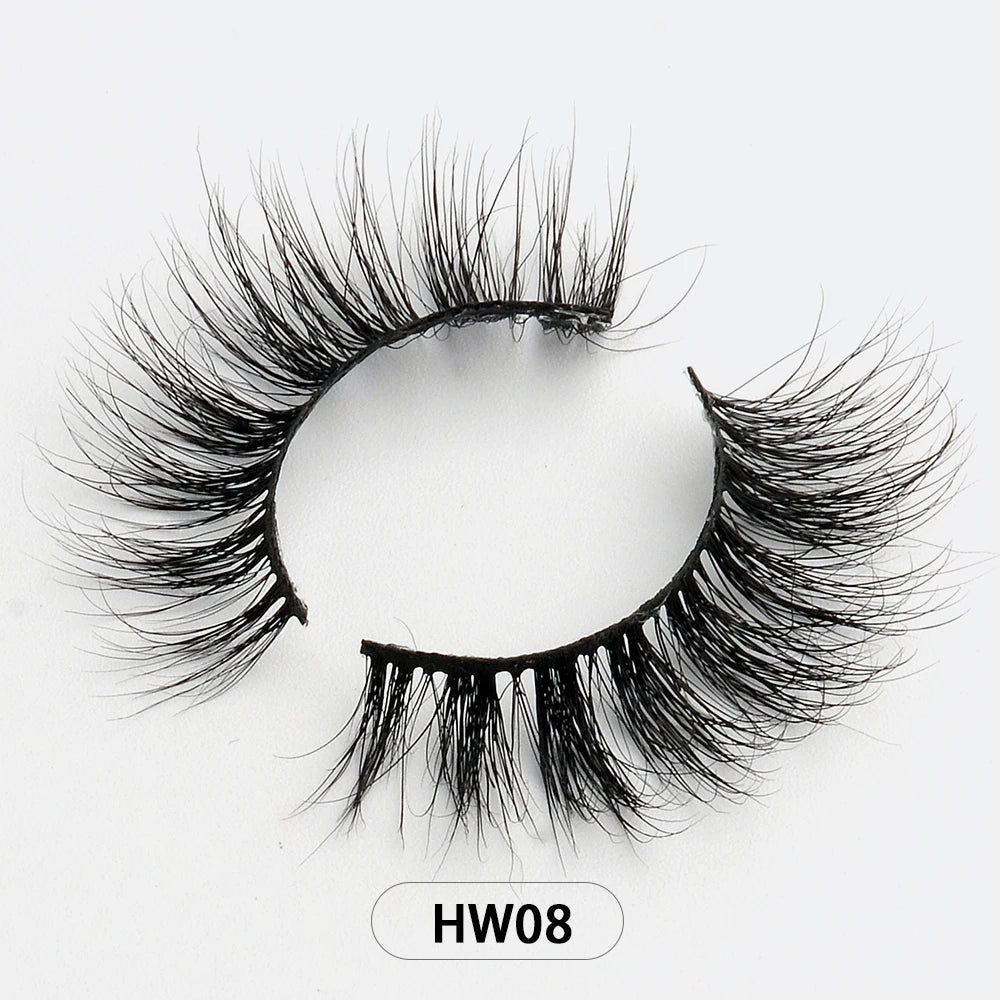 Dropshipping Wholesale Natural Wispy 3d Mink False Lashes Makeup Mink Fake Eyelashes With Soft Band Make-up For Women