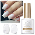 BORN PRETTY Milky White Gel Nail Polish 10ML Opal Jelly White Translucent Natural Color Nails Art Manicure Nail Supplies