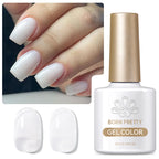 BORN PRETTY Milky White Gel Nail Polish 10ML Opal Jelly White Translucent Natural Color Nails Art Manicure Nail Supplies