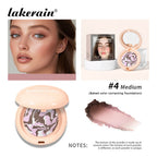 Demi Matte Natural Finish Baked Brighten Color Correcting Powder Foundation Buildable Light to Coverage Oil Control Makeup