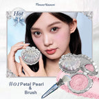 Makeup Flowerknows Shell Pearl Collection Silk Satin Blusher Lightweight Highly Pigmented Blush Powder Long Lasting Face Blushes