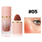 6 Colour Matte Liquid BlushEasy to apply long lasting waterproof blush sponge brush head