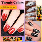 6pc Crackle Gel Nail Polish Set Quick Dry Nail Supplies Varnishes Hybrid Semi Permanent Soak Off Manicure for Nails Design