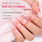 Makartt Solid Nail Glue for Press on Nails, Nail Glue Remover for UV Nail Glue, Non acetone Gentle Glue Off for False Nails Glue