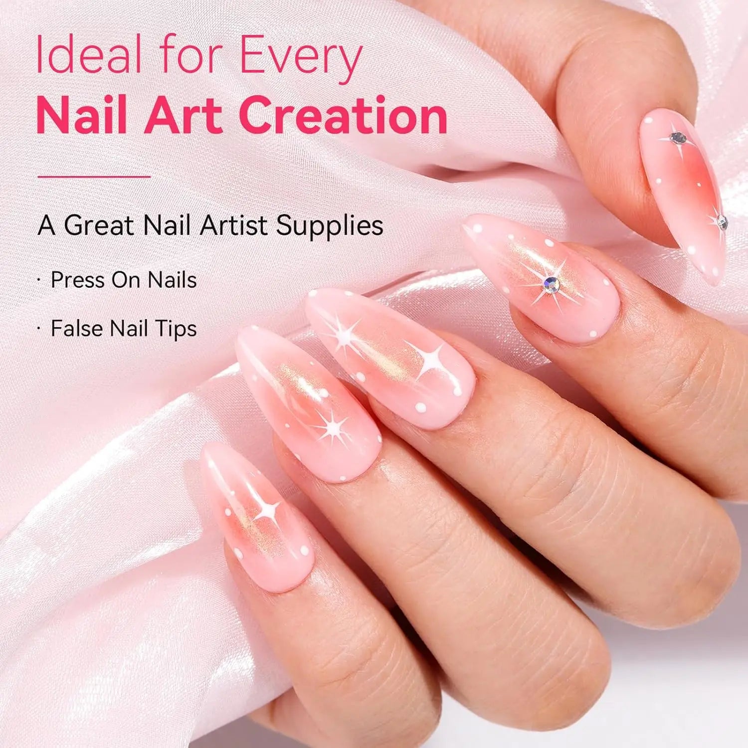 Makartt Solid Nail Glue for Press on Nails, Nail Glue Remover for UV Nail Glue, Non acetone Gentle Glue Off for False Nails Glue