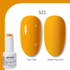 Arte Clavo Solid Color Gel Nail Polish 15ml Soak Off UV LED Gel Semi-Permanent Glitter Polish For Manicure Nail Art Salon Gel