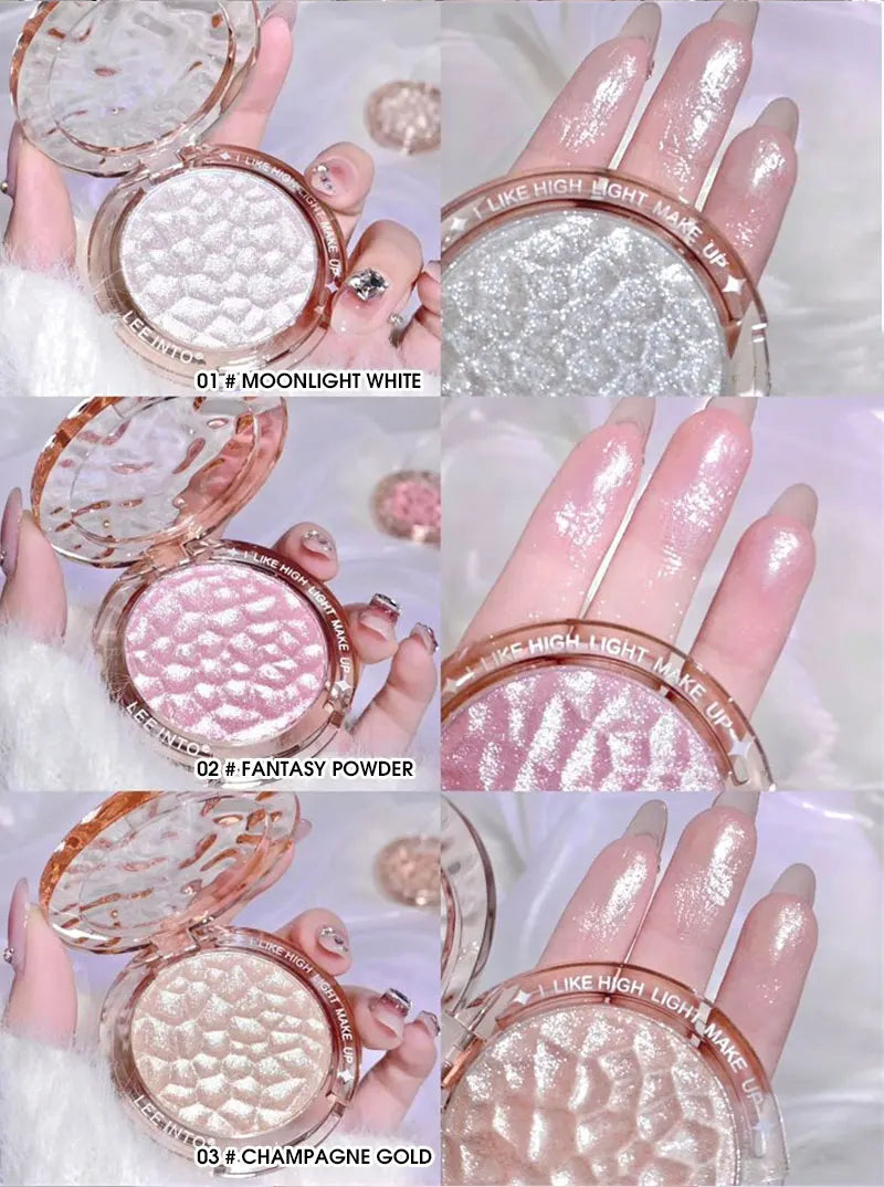 Crystal Bright Light high Gloss Powder Pearl Fine Flash Flash brightening makeup not fly Powder for young girls blush