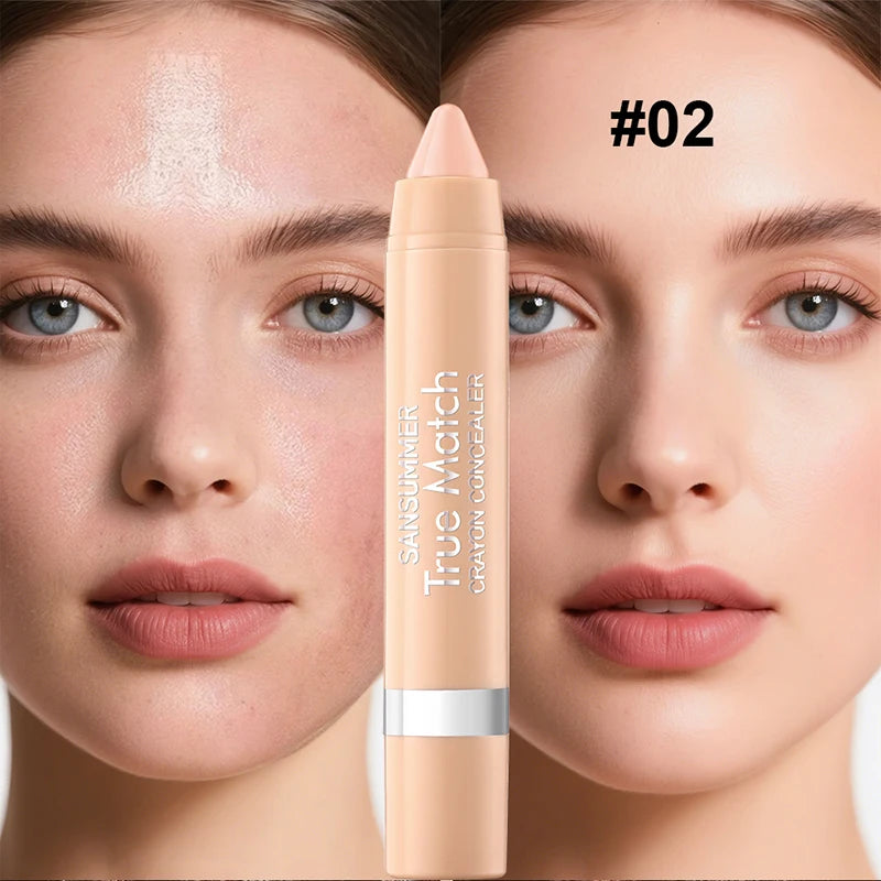 SANSUMMER LIGHT SENSE CRAYON CONCEALER Moisturizing eye concealer Covers wrinkles and dark circles Long-lasting waterproof