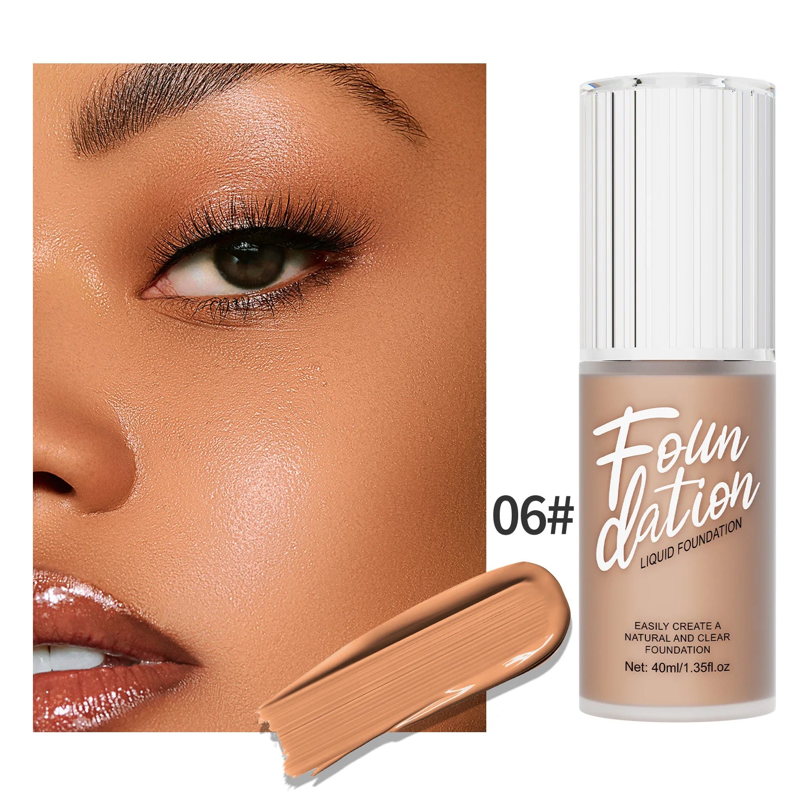 Waterproof Matte Liquid Foundation Makeup Cream Cover Dark Circle Corrector Concealer Whitening Face Foundation Cosmetics