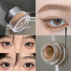 3-Color Eyeliner Eyebrow Gel Cream With Brush Waterproof Lasting Non Smudging Matte Red Brown Easy Wear 3 In 1 Korean Makeup