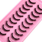 10 pairs of Russian striped eyelashes fluffy artificial mink eyelashes 3D fake eyelashes Russian curly eyelashes fake eyelashes