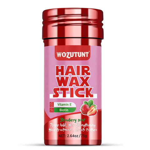 Strawberry Flavor Hair Wax Stick Vitamin E Smooth Dry Frizz Broken Hair Proper Hold Create Texture Styling Pomade for Women
