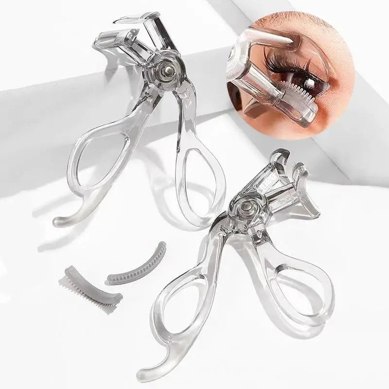 Portable Wide-Angle Eyelash Clip Lasting Eyelash Curler With Frameless Toothed Comb Professional Curling Eye Makeup Tool