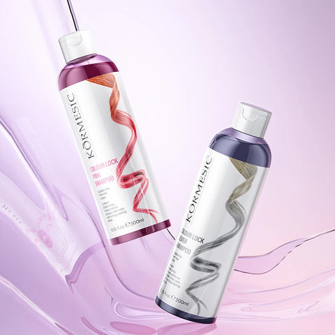 Unisex Color-Protecting Shampoo,Color Locking,Moisture Replenishing Shampoo,Lasting Color Care Purple Pink Color Fixing Shampoo