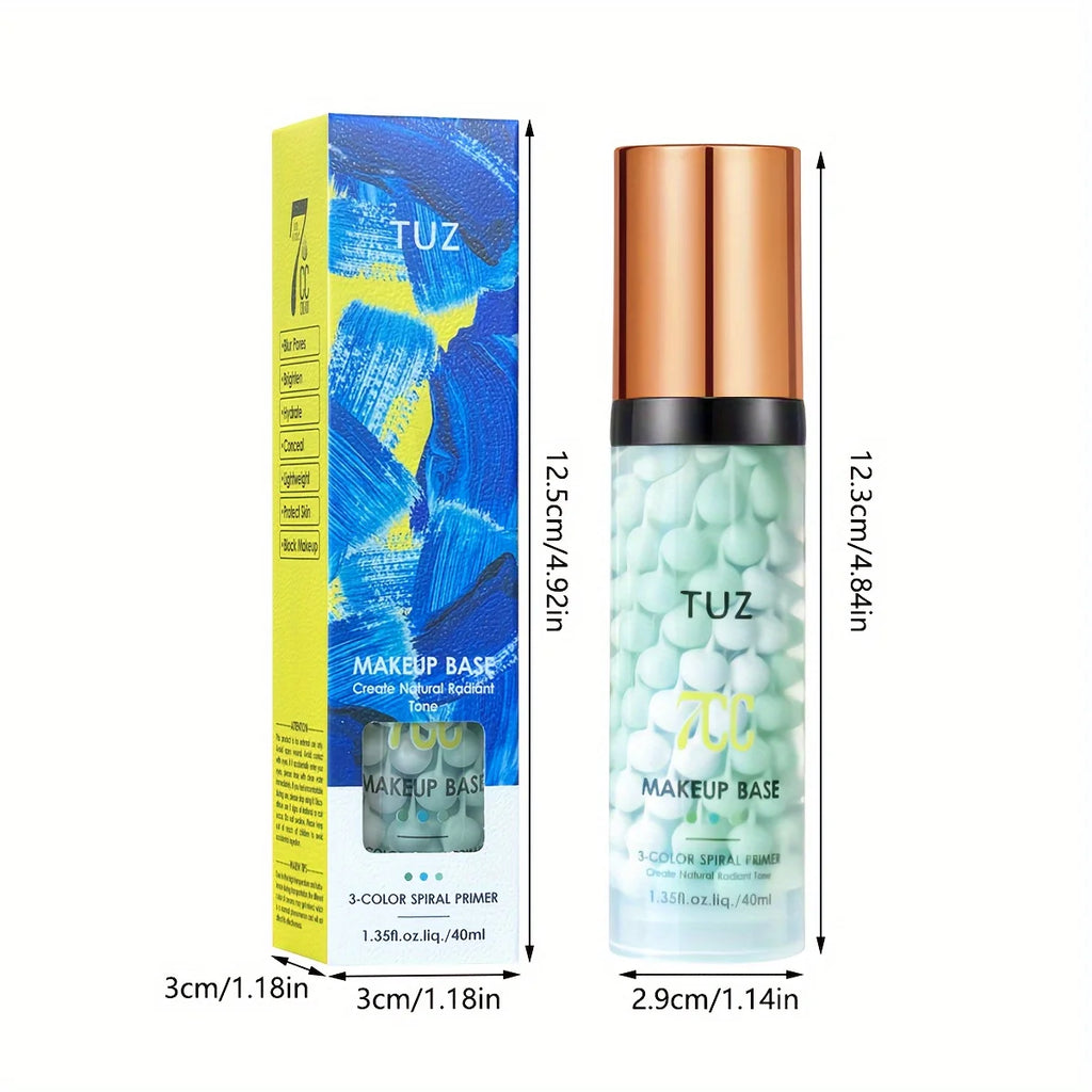 Face Makeup Primer Tri-color Cream Contour Color Isolation Waterproof Makeup Foundation Natural Makeup Base Cream