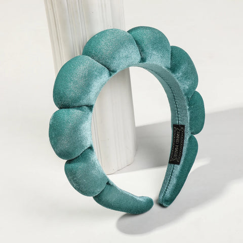 1 Pcs Spa Headband for Washing Face,No-slip Leopard Sponge Makeup Skincare Hair Band for Women Girl Puffy Padded Headwear