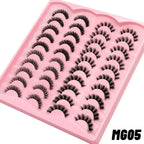 GROINNEYA 5/20 Pairs Russian Strip Lashes DD Curl False Eyelashes Natural Lashes Strips Curl Pack 4 Styles Eyelashes Extensions