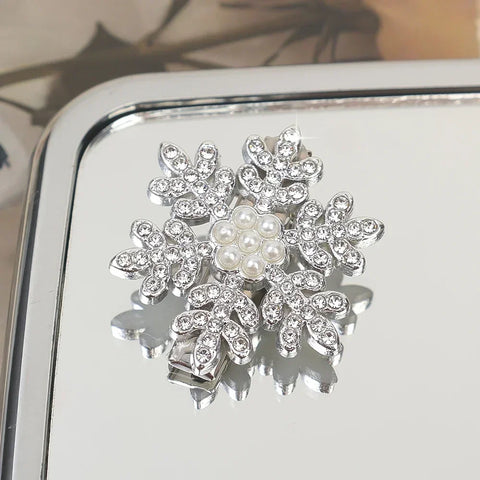 Christmas Snowflake Hair Clips for Women Girl Hair Accessoires Rhinestone HairPin Winter Furry Barrette Jewelry Wedding Headwear