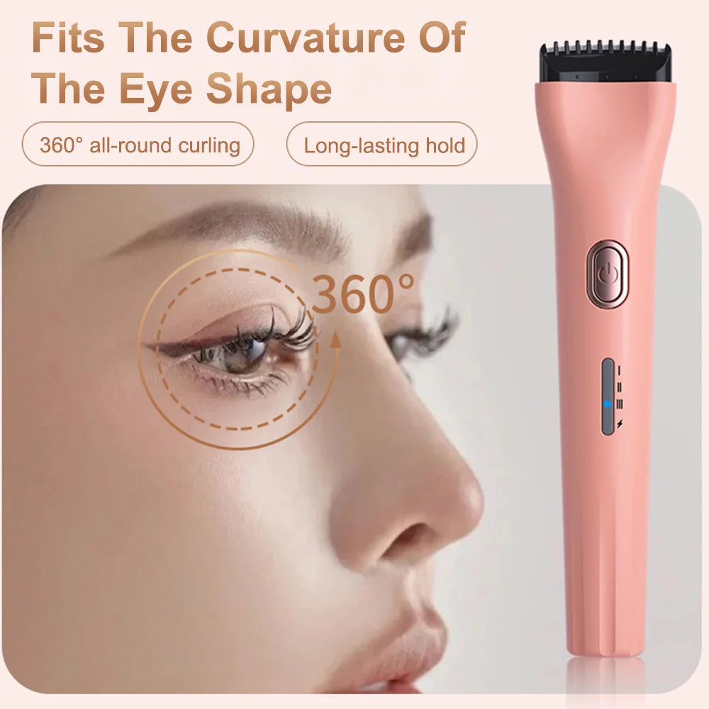 5D Electric Heated Eyelash Curler Premium Usb Rechargeable Long-Lasting Eyelash Ironer Effective Eye Makeup Tool