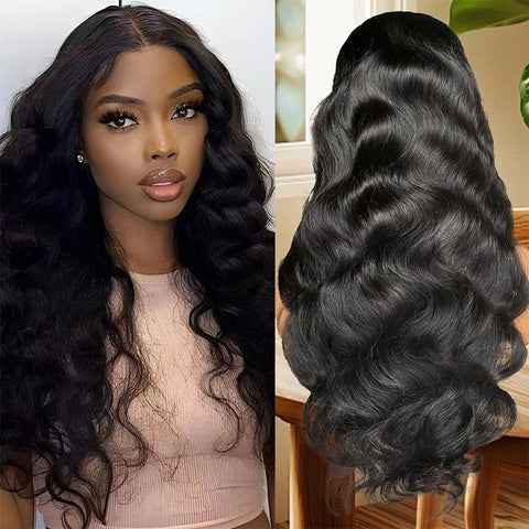 Body Wave Lace Front Wigs Human Hair Pre Plucked with Baby Hair 200 Density 13x6 13x4 Transparent Lace Frontal Wigs