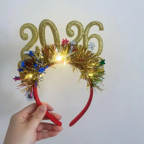 Christmas Hair Band Glowing Headband Xmas Tree Snowflake Hair Band Deer Horn Light Flashing Headwear Merry Christmas Gift