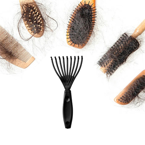 2pcs Hair Brush Cleaning Tools With Black Bristles - Portable Comb Cleaner And Hair Removal Claws