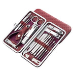 Household Daily Grooming Kit 19PCS Stainless Steel Manicure Pedicure Tool Set With Nail Clippers Ear Spoons