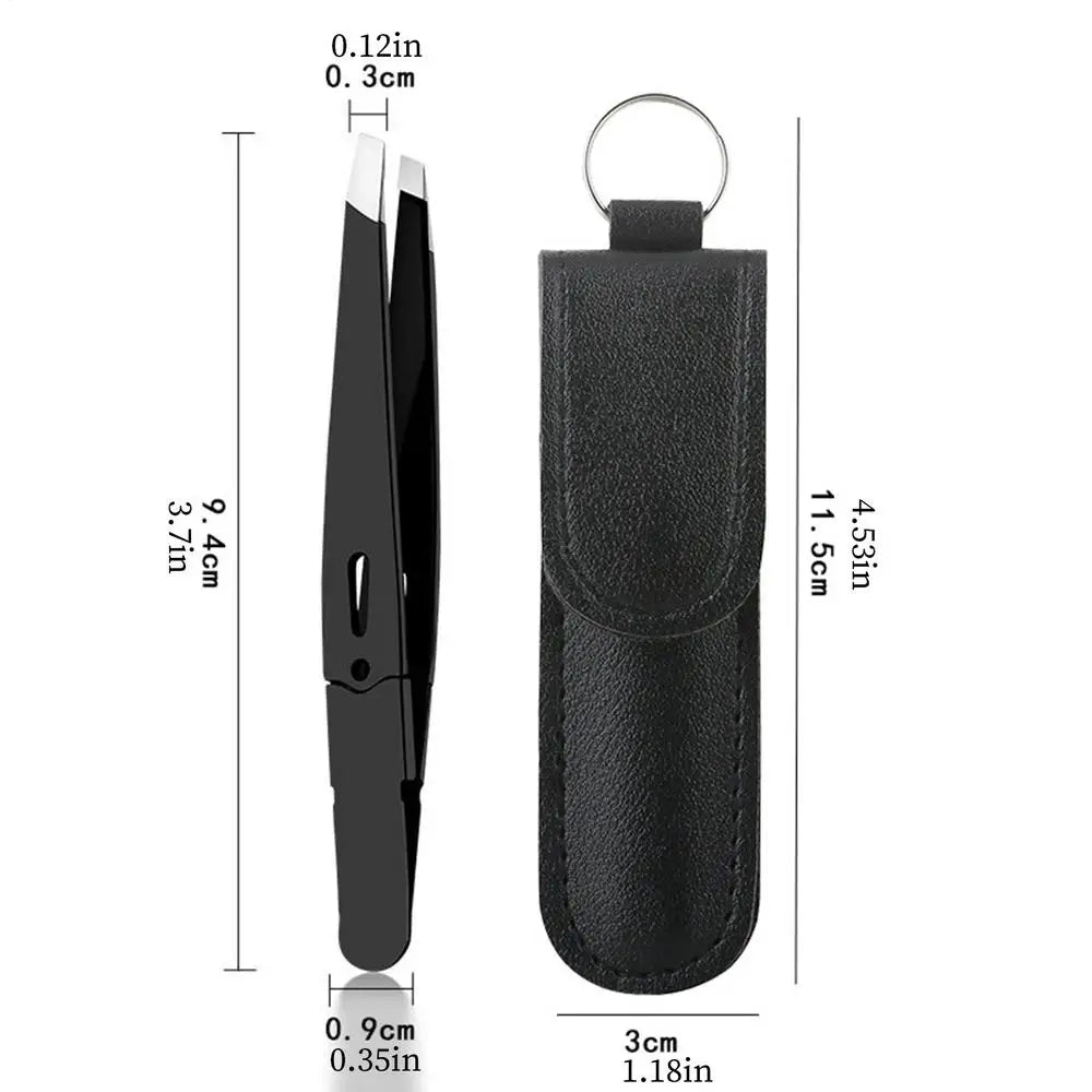 Tweezers for Women Facial Hair Stainless Steel Eyebrow Tweezers Slanted Eye Brow Remover for Beauty Plucking Grooming Brow Lash
