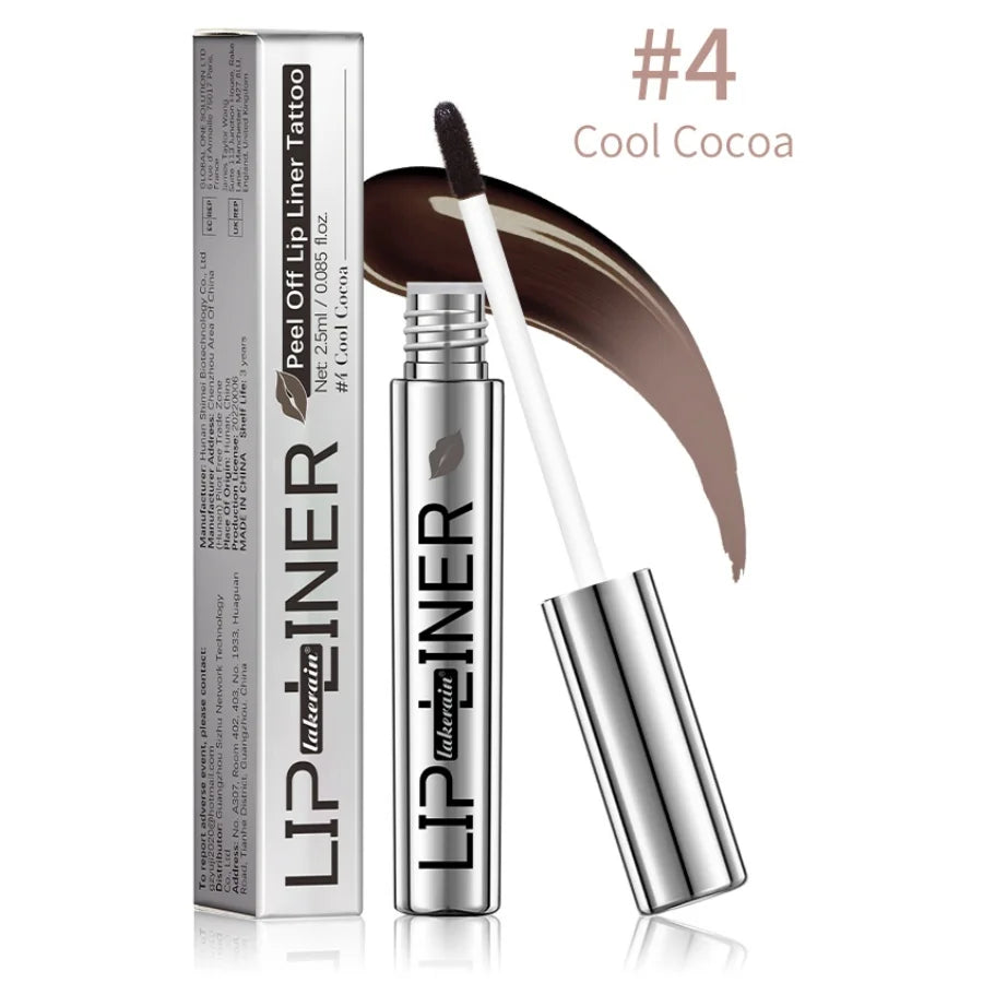 Matte Peel Off Lip Stain Long Lasting Lip Tint Stain Lip Liner Transfer Proof Lipstain Infused with Hyaluronic Acid & Vitamin E