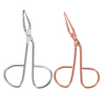 2Pcs Stainless Steel Eyebrow Tweezers Scissor Handle Slant Tip for Eyebrow Shaping Eyelash Curling Precision Grooming Beauty