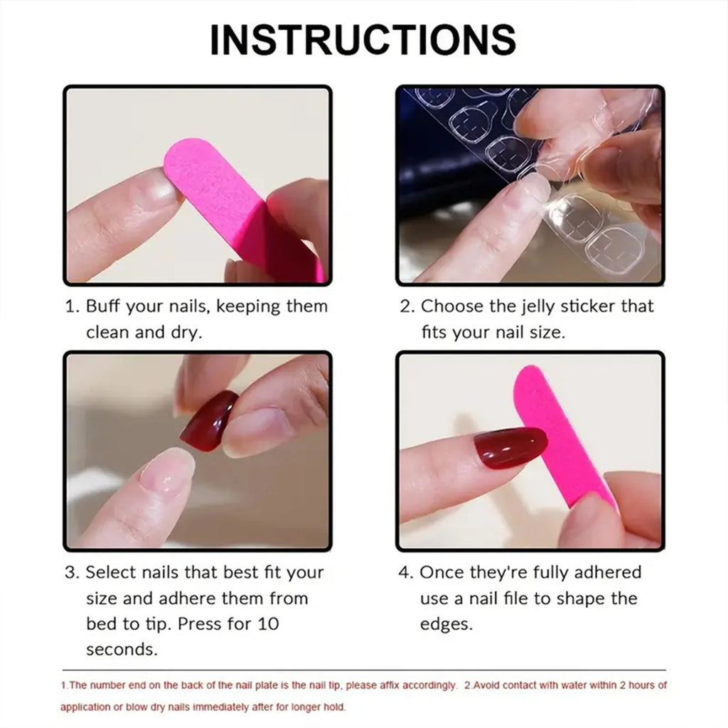 24pcs Pink Shiny Press-on Nails Cat Eye Glitter Artificial Nail Patch For Lady Women Manicure DIY Art Supplies with Jelly Glue