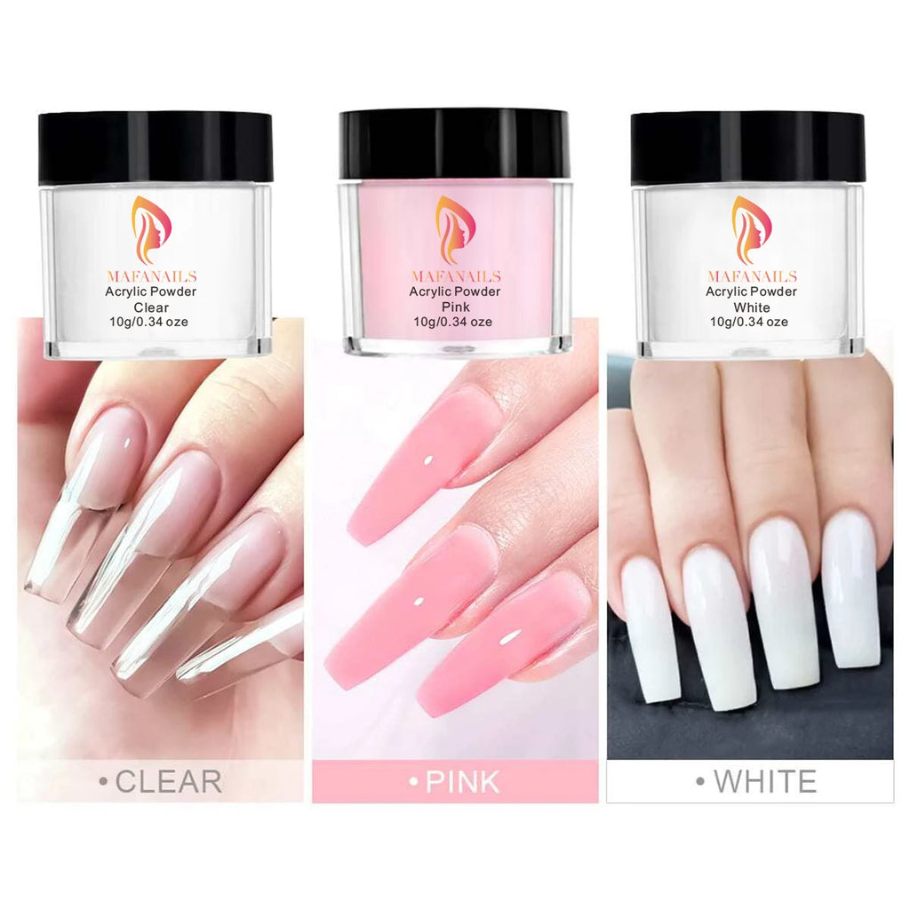 Crystal Powder Set Nail Acrylic Powder and Liquid Monomer Nails Art Decoration For Manicure Crystal Nail Glitter 3D Nail Tools