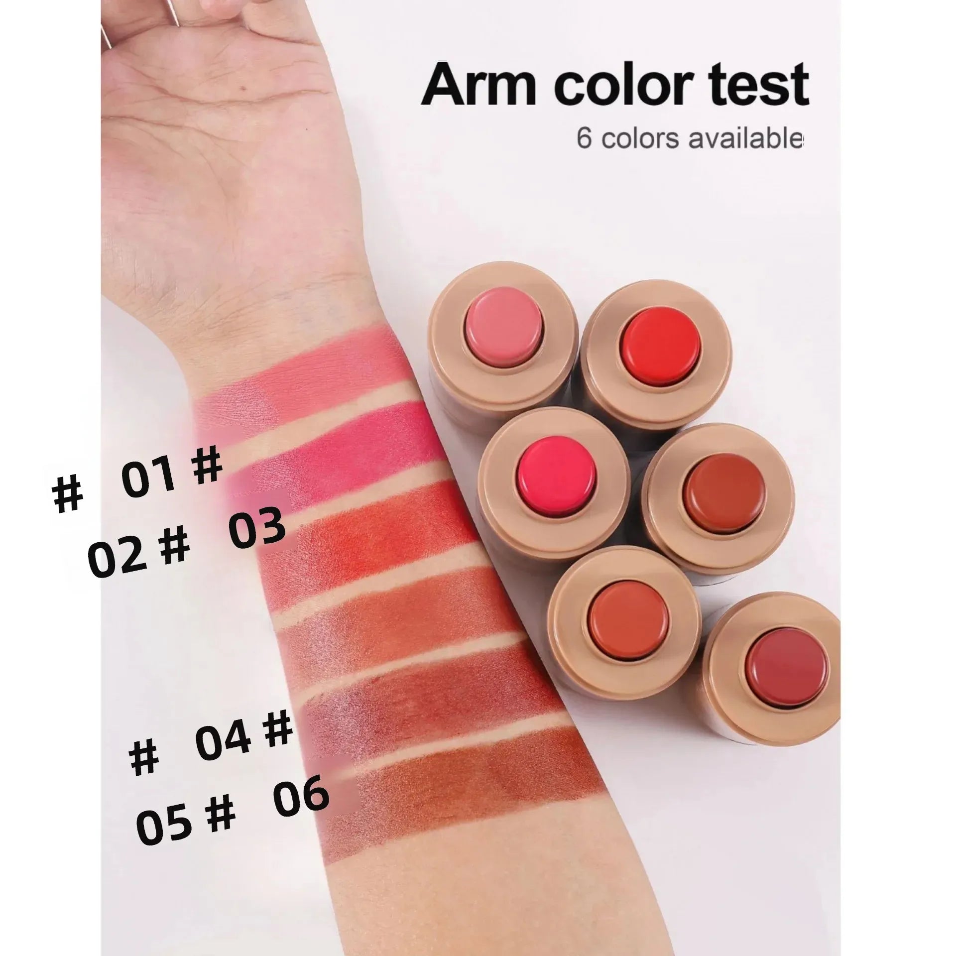 Multifunctional Cream Blush Stick Silky Lip Cheek Blusher Natural Blend Long Lasting Waterproof Portable Makeup Compact Trendy