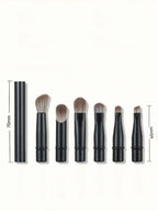 6Pcs Mini Travel Eyeshadow Makeup Brushes Set Portable Small Eye Shadow Blending Concealer Brush With Storage Case For Daily Makeup
