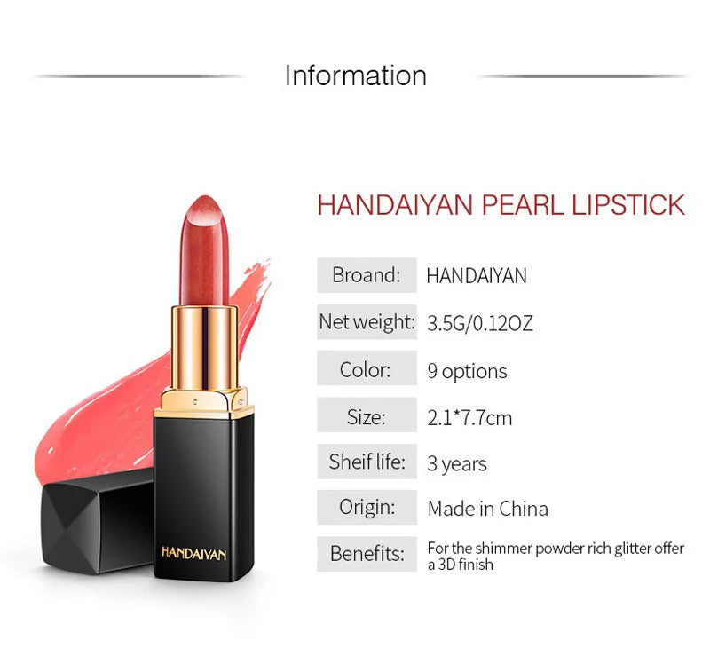 Mermaid Maggie Lipstick 9 Colors Long Lasting Shiny Metallic Lipsticks Pearls Changing Warm Gold Plated Women Lip Cosmetics