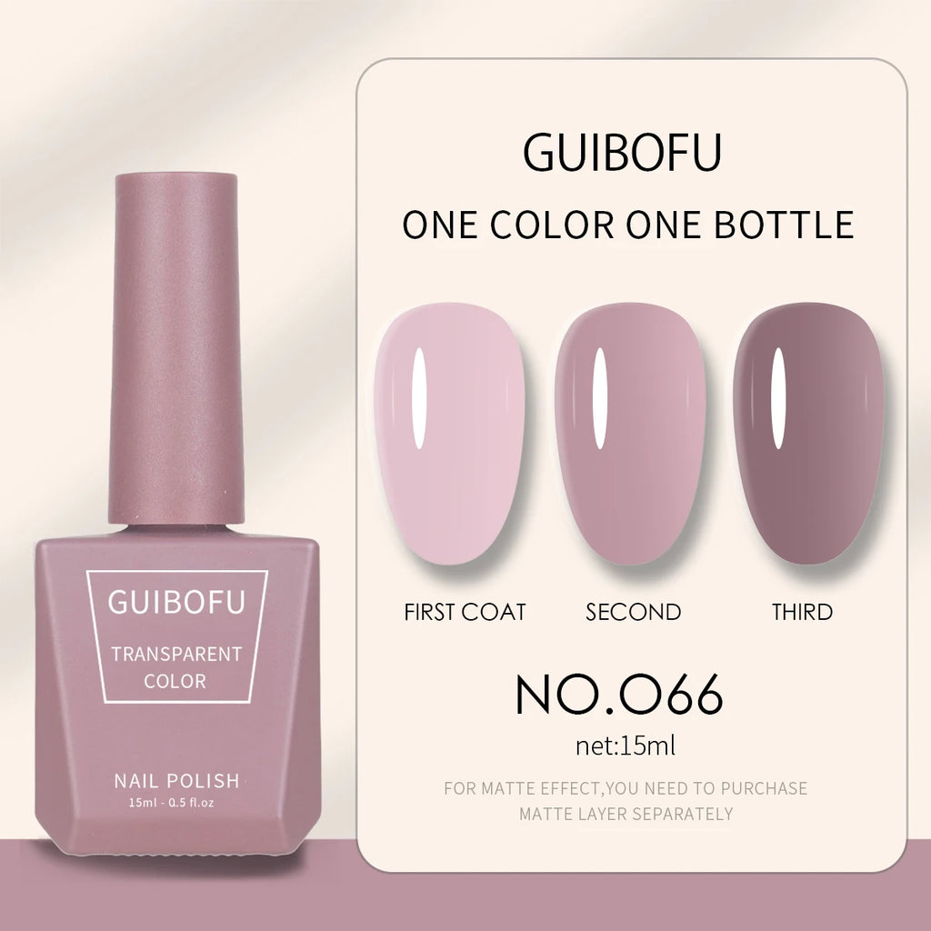 1pc 15ml Milky Jelly Nude Gel Nail Polish Transparent Colors Sheer White Pink Gel Nail Kit For Salon 68 Color
