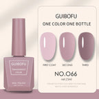 1pc 15ml Milky Jelly Nude Gel Nail Polish Transparent Colors Sheer White Pink Gel Nail Kit For Salon 68 Color