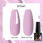 MEET ACROSS 8 Colors Mirror Gel Nail Polish Long-lasting Quick-drying Metallic Gold Silver Red Semi Permanent Varnish Nail Art