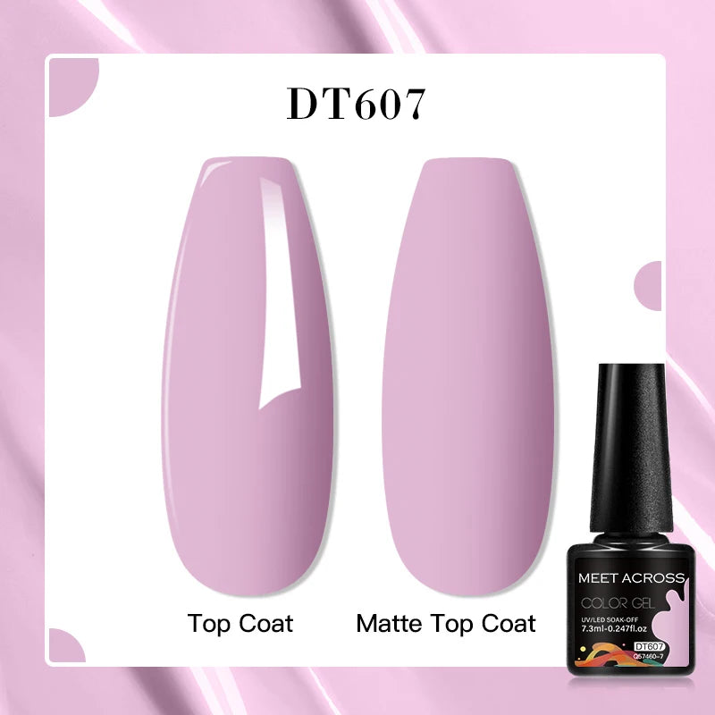 MEET ACROSS 8 Colors Mirror Gel Nail Polish Long-lasting Quick-drying Metallic Gold Silver Red Semi Permanent Varnish Nail Art