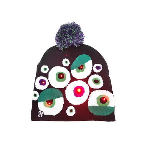 NEW 50 Designs LED Christmas Hats Beanie New Year Knitted Illuminate Warm Hat Christmas Tree Snowman Kids Adults Hat