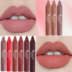 Matte lipstick for easy application, smudge-proof, daily moisturizing, lipstick, holiday gift, light makeup, lip pen, lipliner,
